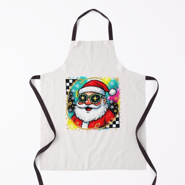 Item preview, Cool Santa With Neon Glasses Christmas Art designed and sold by TalalosART.