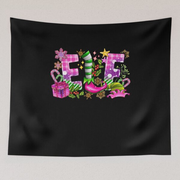 Item preview, Cute Pink Elf Christmas Tree Lights Snowflake Design designed and sold by TalalosART.