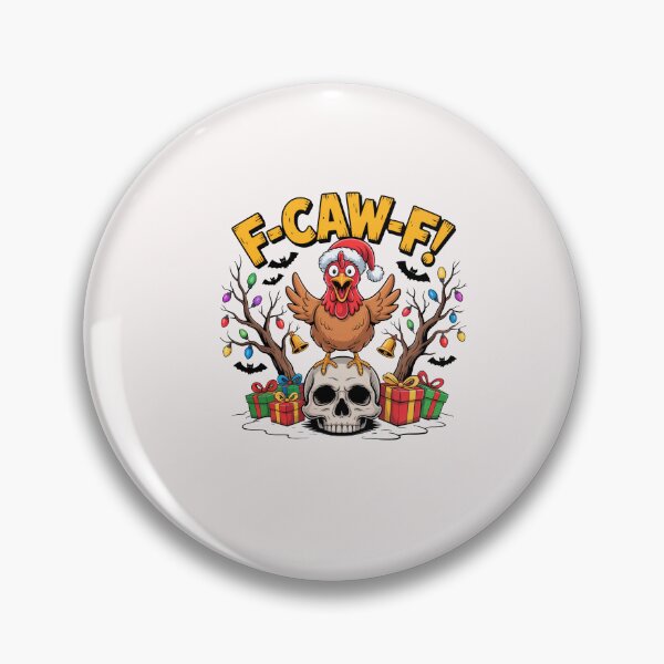 Item preview, F-Caw-F Funny Chicken Christmas Skull Design designed and sold by TalalosART.