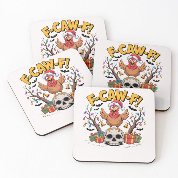 Item preview, F-Caw-F Funny Chicken Christmas Skull Design designed and sold by TalalosART.
