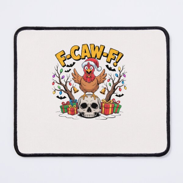 Item preview, F-Caw-F Funny Chicken Christmas Skull Design designed and sold by TalalosART.