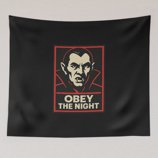 Item preview, Obey the Night – Propaganda Vampire Poster designed and sold by Bratak.