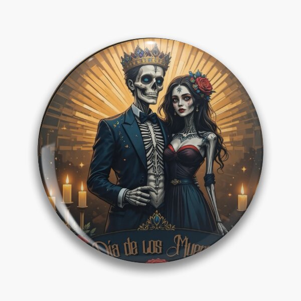 Item preview, Day of the Dia de los Muertos Couple Art Deco designed and sold by AQUILAKREO.