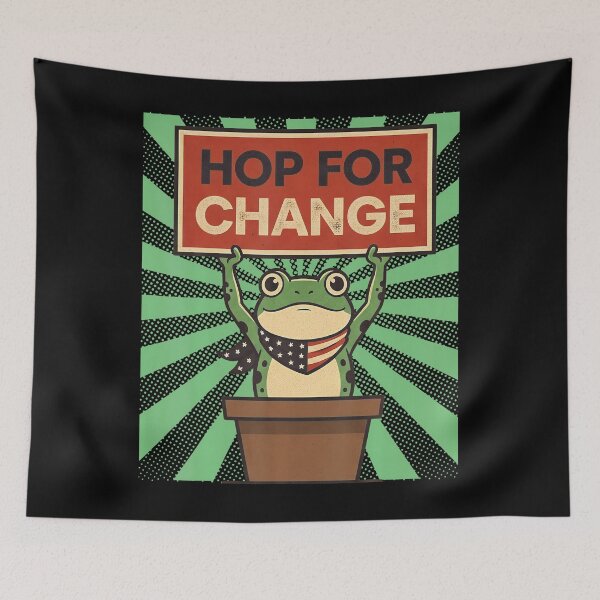 Item preview, Portland Frog Hop for Change Retro Frog Protest Resist designed and sold by HayleePacoch.