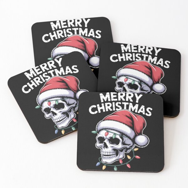 Item preview, Merry Christmas Skull Santa Xmas Skeleton Head designed and sold by tabdejinti.
