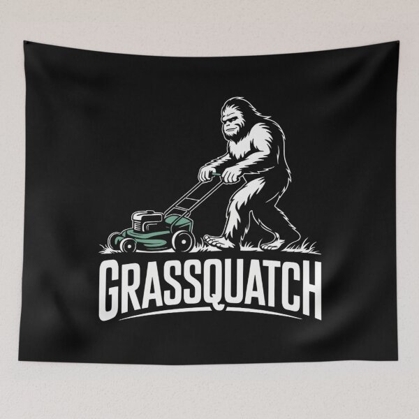 Item preview, Funny Bigfoot Mowing Lawn designed and sold by Turbotine.