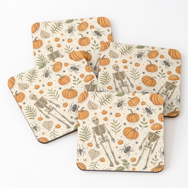 Item preview, Spooky skeletons and spiders in Halloween designed and sold by Merrylands Artshop.