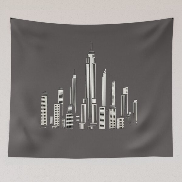 Item preview, Camiseta con silueta de ciudad moderna | Diseño de arquitectura urbana minimalista | Camiseta estética de paisaje urbano nocturno designed and sold by KDesignCrafts.