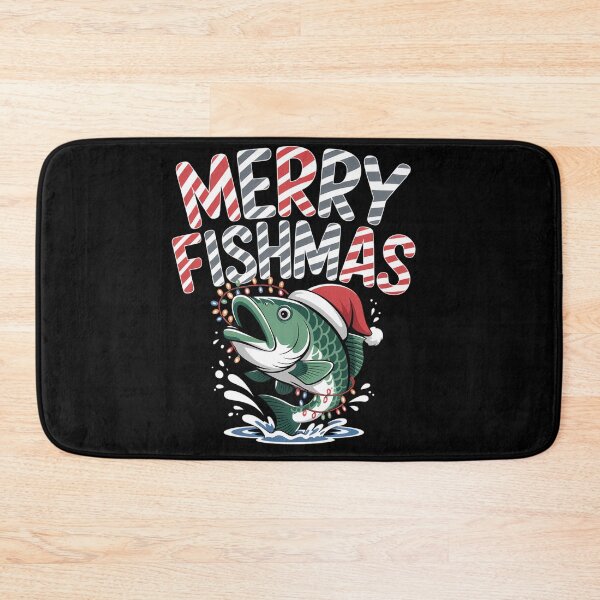Item preview, Merry Fishmas Santa Fishing Lovers Funny Fisherman Christmas designed and sold by tabdejinti.