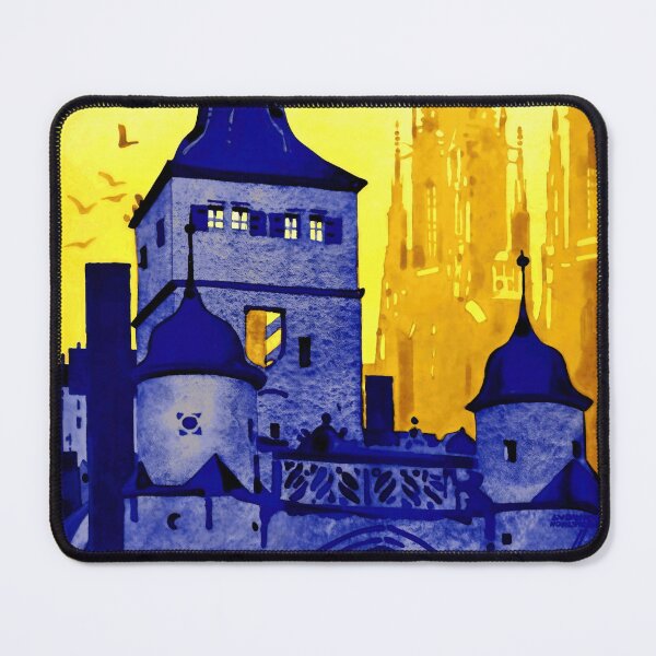Item preview, Vintage Germany Travel Poster | Art Deco Style | Cathedrals & Castles | Bold Colors | Mid-20th Century | Architectural Heritage designed and sold by artofuniverse.