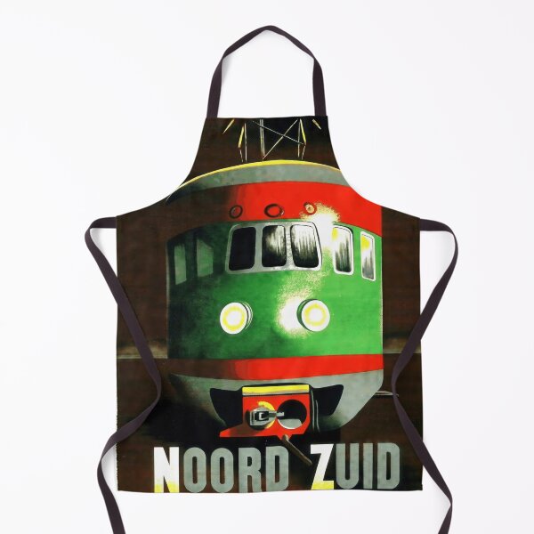 Item preview, Vintage Train Art Poster | Mid-20th Century Style | Retro Travel Decor | Green & Red Railway Wall Art | Noord Zuid Design designed and sold by artofuniverse.