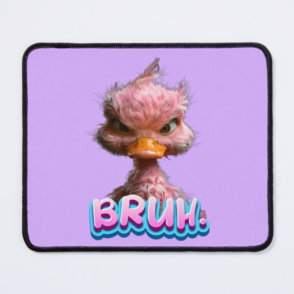 Item preview, "BRUH." Unhappy 3D Pink Duck designed and sold by WHITE FLAME PRINTS.
