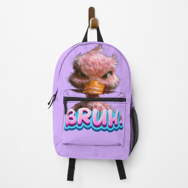 Item preview, "BRUH." Unhappy 3D Pink Duck designed and sold by WHITE FLAME PRINTS.
