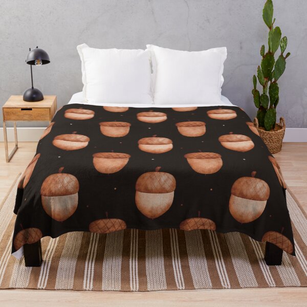 Item preview, Autumn seamless pattern with acorns designed and sold by GoldenAcornArt.