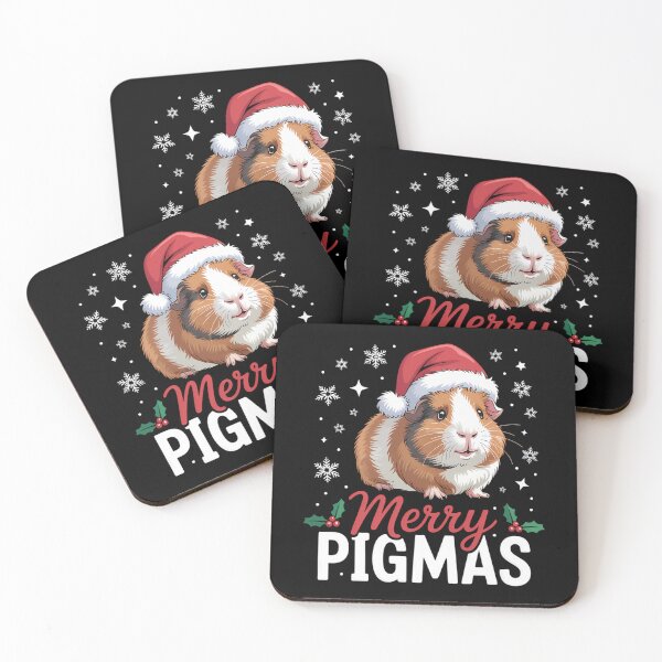Item preview, Merry Pigmas Face Mask Funny Guinea Pig Christmas Santa Xmas designed and sold by ticlitule.