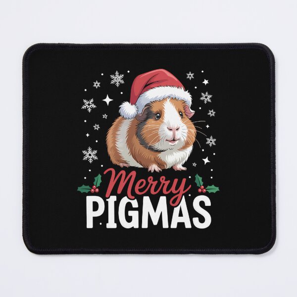 Item preview, Merry Pigmas Face Mask Funny Guinea Pig Christmas Santa Xmas designed and sold by ticlitule.