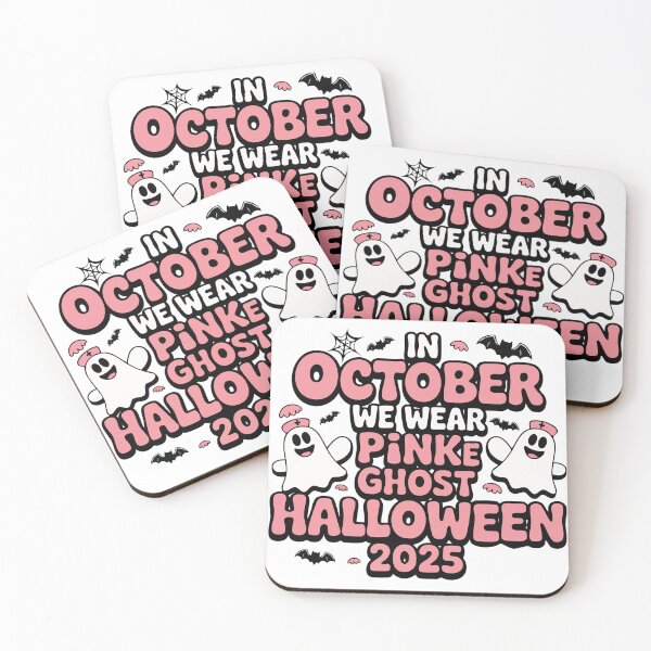 Item preview, In October We Wear Pink Nurse Ghost Halloween 2025 designed and sold by Marcite.