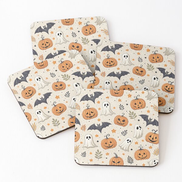 Item preview, Spooky ghosts , bats and pumpkins designed and sold by Merrylands Artshop.