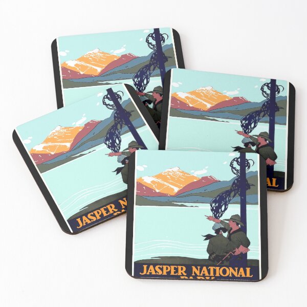 Item preview, Vintage Jasper National Park Poster | Mount Edith Cavell Print | Art Deco Travel Decor | Canadian Railway & Adventure Art designed and sold by artofuniverse.