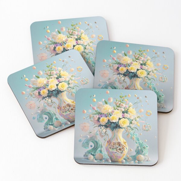 Item preview, Mosaic Vase with Dreamlike Blossoms   designed and sold by Jlbcartgallery.
