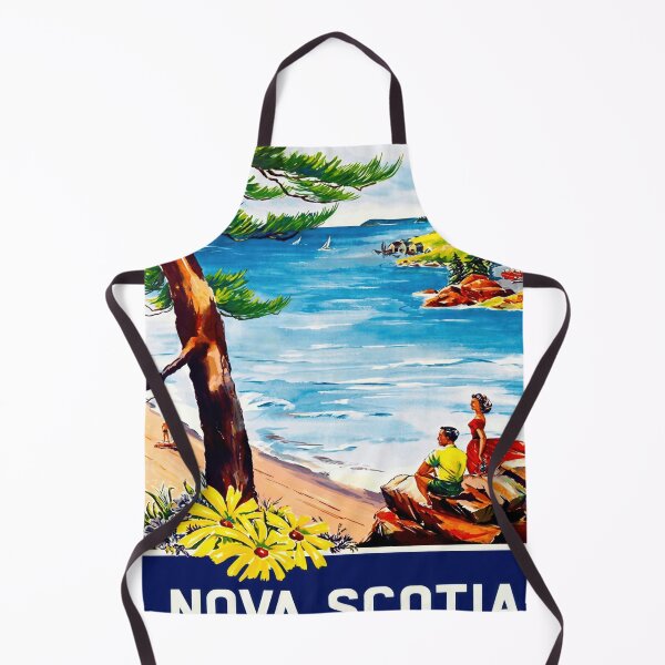 Item preview, Vintage Nova Scotia Travel Poster | Canada's Ocean Playground Art | Mid-Century Coastal Decor & Vibrant Landscape Illustration designed and sold by artofuniverse.
