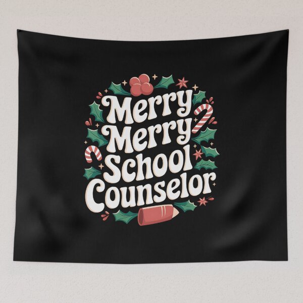 Item preview, Merry School Counselor Christmas School Counseling Xmas designed and sold by ticlitule.