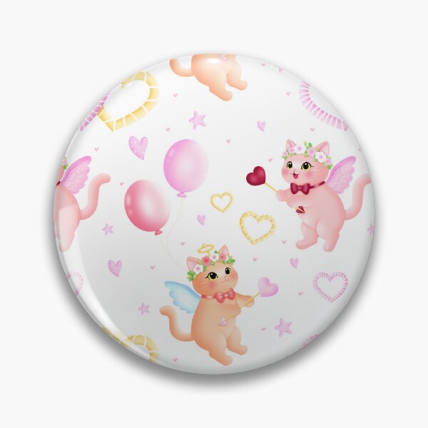 Item preview, Valentine Cupid Cats Seamless designed and sold by KJackArtwork.