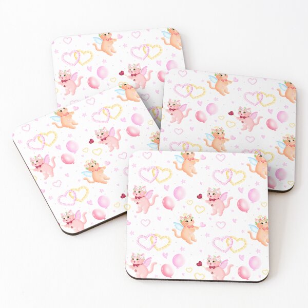 Item preview, Valentine Cupid Cats Seamless designed and sold by KJackArtwork.