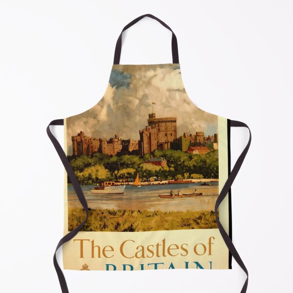 Item preview, Vintage Travel Poster of The Castles of Britain | Windsor Castle Art | Romanticized Architecture & Scenic Landscape designed and sold by artofuniverse.