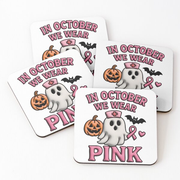 Item preview, In October We Wear Pink Nurse Ghost Halloween 2025 designed and sold by Marcite.