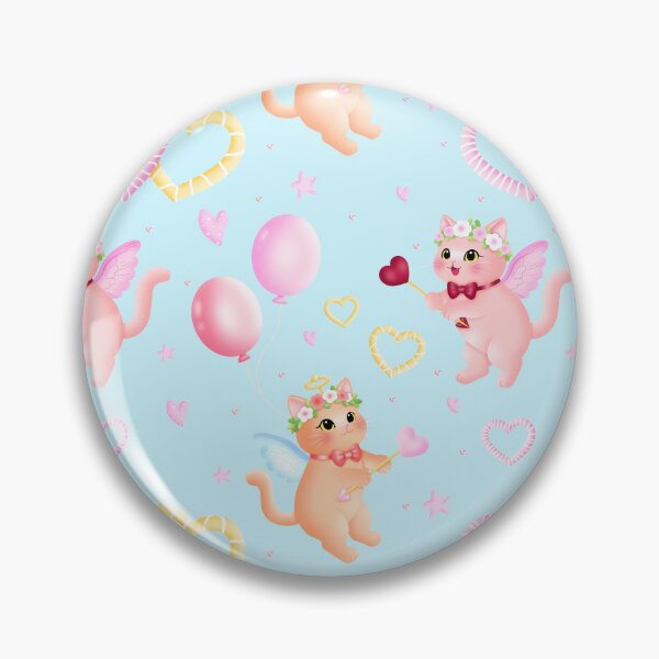 Item preview, Valentine Cupid Cats Seamless designed and sold by KJackArtwork.