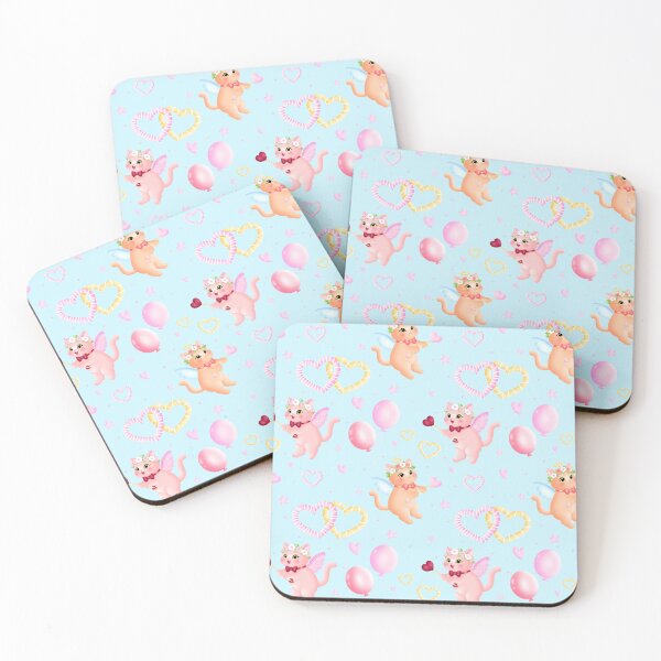 Item preview, Valentine Cupid Cats Seamless designed and sold by KJackArtwork.