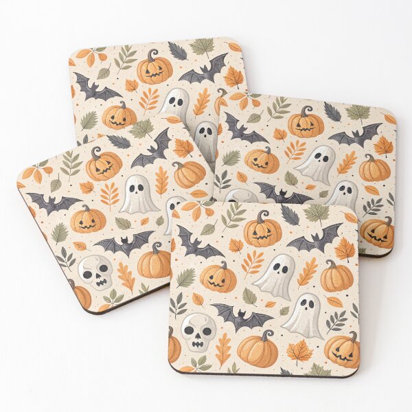Item preview, Cute Halloween design of pumpkins and ghosts designed and sold by Merrylands Artshop.
