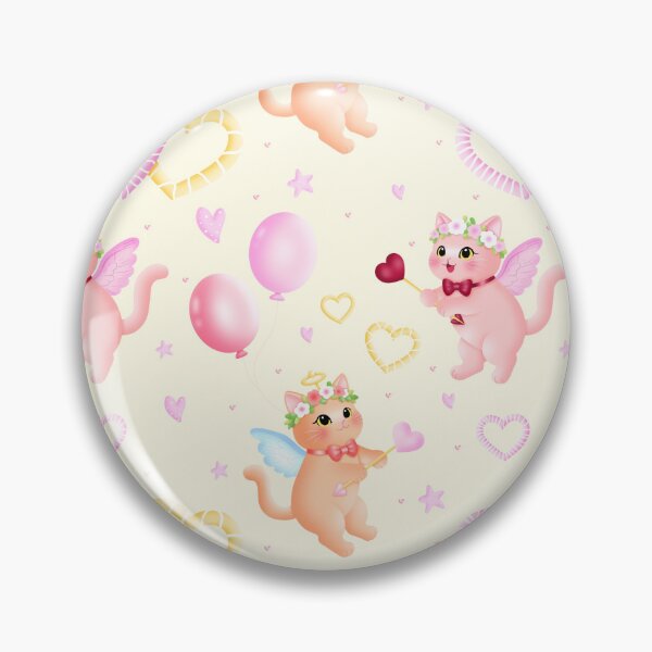 Item preview, Valentine Cupid Cats Seamless designed and sold by KJackArtwork.