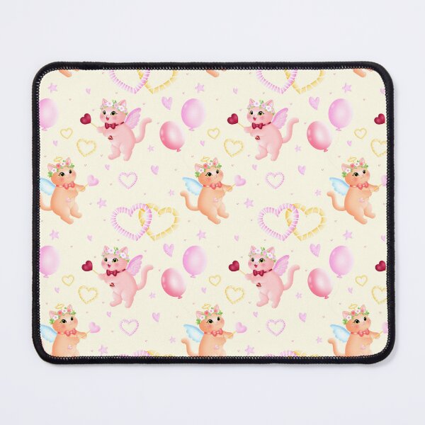 Item preview, Valentine Cupid Cats Seamless designed and sold by KJackArtwork.