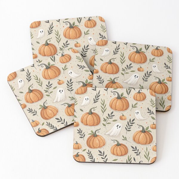 Item preview, Cute Halloween design of pumpkins and ghosts designed and sold by Merrylands Artshop.