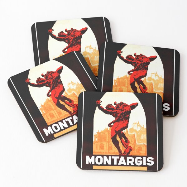 Item preview, Vintage Montargis Travel Poster | Art Deco Style Print | E. Courchinoux Design | French Graphic Art & Bold Colors designed and sold by artofuniverse.
