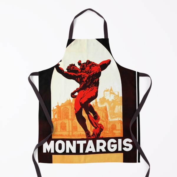 Item preview, Vintage Montargis Travel Poster | Art Deco Style Print | E. Courchinoux Design | French Graphic Art & Bold Colors designed and sold by artofuniverse.