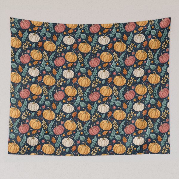 Item preview, A warm and cozy design of pumpkins and leaves for fall designed and sold by Merrylands Artshop.