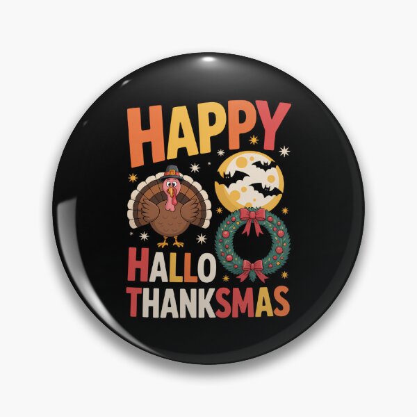 Item preview, Happy Hallothanksmas Halloween Thanksgiving Christmas designed and sold by DeadlockCrew.