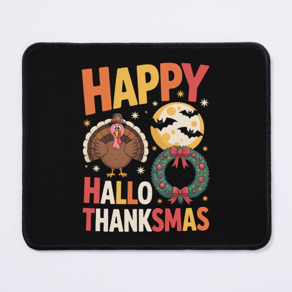 Item preview, Happy Hallothanksmas Halloween Thanksgiving Christmas designed and sold by DeadlockCrew.