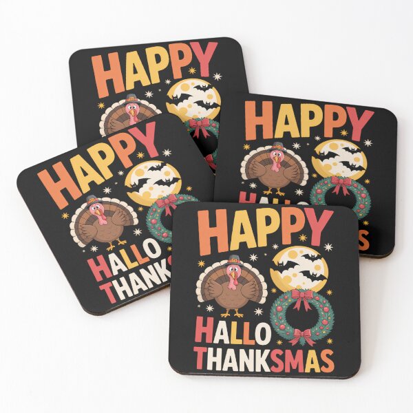 Item preview, Happy Hallothanksmas Halloween Thanksgiving Christmas designed and sold by DeadlockCrew.