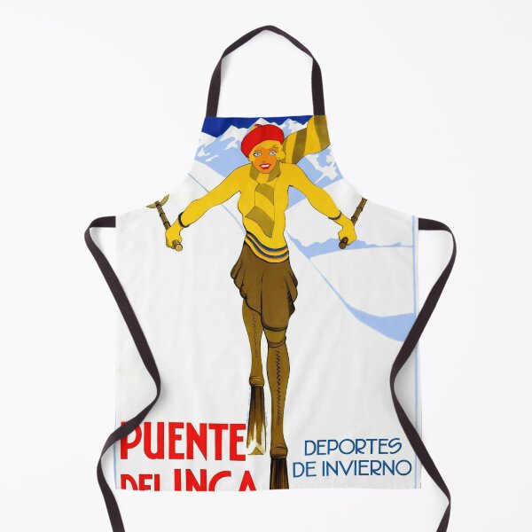 Item preview, Vintage Puente del Inca Travel Poster | Art Deco Style Skiing Scene | Argentina Winter Sports | Bold Colors & Geometric Design designed and sold by artofuniverse.