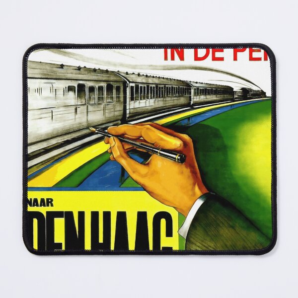 Item preview, Vintage 1931 Travel Poster | Den Haag Train Journey | Bold Colors & Dynamic Design | 20th Century Dutch Graphic Art designed and sold by artofuniverse.