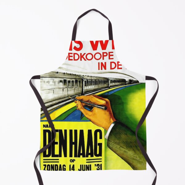 Item preview, Vintage 1931 Travel Poster | Den Haag Train Journey | Bold Colors & Dynamic Design | 20th Century Dutch Graphic Art designed and sold by artofuniverse.