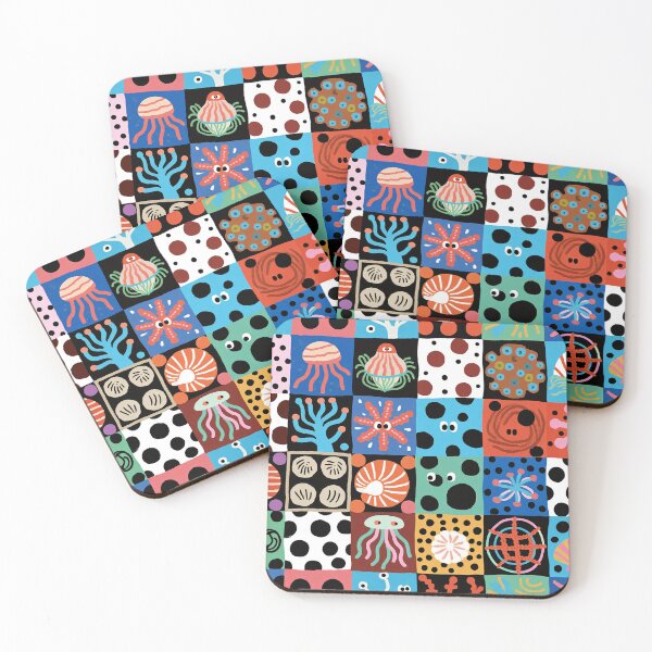 Item preview, Vibrant Oceanic Grid Pop Art designed and sold by zzz888.