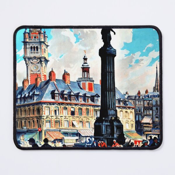 Item preview, Vintage Lille Travel Poster | Art Deco Style | Northern France | Chemins de Fer du Nord | Historic & Cultural Charm designed and sold by artofuniverse.