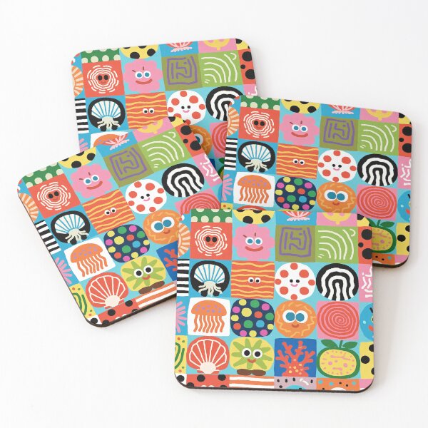 Item preview, Playful Ocean Critters Pop Art Grid designed and sold by zzz888.
