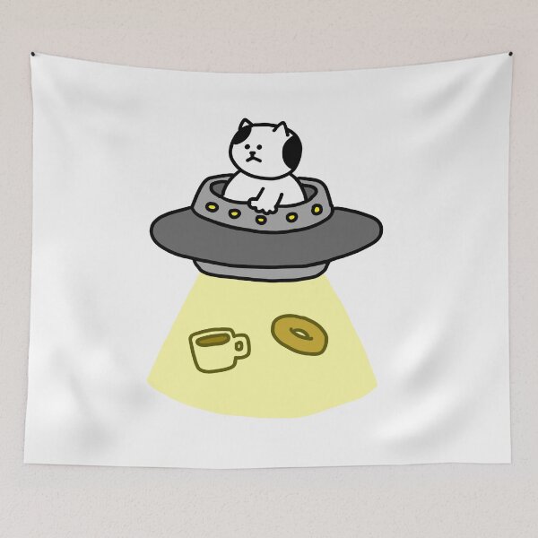 Item preview, a Cat on the flying object designed and sold by superbaechoo.