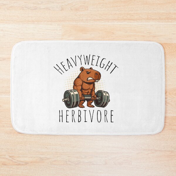 Item preview, Muscular capybara lifts weight designed and sold by paulrommer.